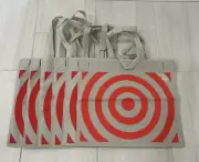 6 Count Target Reusable Tote Grocery Shopping Bags Washable Gray New