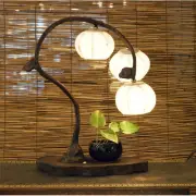 Paper Shade White Lantern Bedside Table Desk Touch Light Angle Adjustable Lamp