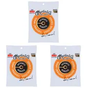 3x Martin Guitar Authentic Strings Flexible Core 92/8 Phosphor MA540FX Light
