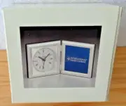 Brand New International Silver Plated Company Double Clock/Frame (#301552)