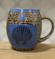 Always Azul Mug Coffee Seashell Nautical Studio Art Pottery Textural Glaze
