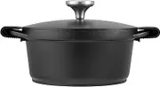 Maxwell & Williams Agile Non-Stick Casserole Gift Boxed, Black, 20 cm/2.4 Litre Capacity