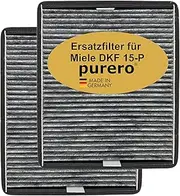 [purero] Replacement Filter DKF 15-P Suitable for Miele Cooker Hood DA 25xx / DA 2450 / DA 2580/4002516429159 / 11762550 / 28996423EU1 Odour Filter - Made in Germany