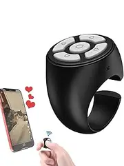 Phone Scroller Remote,Wireless Finger Scroller,Finger Remote for Phonel,Wireless Blue-Tooth Remote Control Page Turner,Scrolling Ring,Phone Video Remote Control for Home