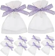 iplusmile 10pcs Sachet Empty Moisture Absorber Hanging Bag Dried Flower Storage Drawstring Zip Lavender Scented Pouch