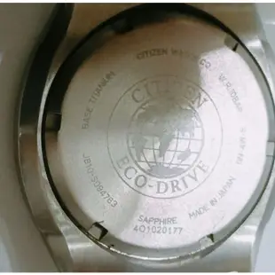 二手citizen 星辰錶 日本製,鈦金屬,光動能,時尚男錶
