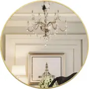 Round Mirror, Gold round Mirror, 24 Inch round Bathroom Mirror, Gold Circle Mirr