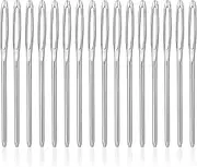 18pcs Large-Eye Blunt Needles, 2" 2.36" 2.75" Yarn Knitting Needles Tapestry Sewing Needles Wool Hand Metal Sewing Knitting Needles for Crochet Projects (Silver)