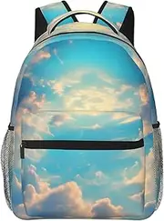 [CHRYSM] Backpack For Girls Boys Teens Schoolbag,Bookbag,Cloudy Sky Daypack For High School,College,Travel,Work, Black, One Size