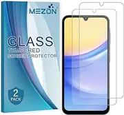 [MEZON] [2 Pack] Tempered Glass for Samsung Galaxy A15 5G - Crystal Clear Premium 9H HD Screen Protector - Case Friendly, Shock Absorption (Galaxy A15 5G, 9H)