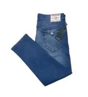 True Religion Geno Relaxed Slim Fit Flap Denim Blue Jeans Size 36
