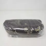 Vintage Travel Pillower Airline Flight Car Pillow Embroidered Chocolate Brown