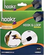 Hookz Hook & Loop Reusable Wrap Tape 5m Roll Black