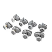 Nylon Single Pop Up Pulley Runner Wheel Shower Cabin Sliding Glass Door Rollers 8pcs-25mm