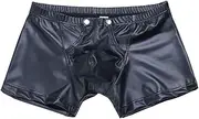 [TiaoBug] Men's Bulge Pouch Boxer Briefs Press Button Shorts Underwear