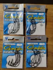 Gamakatsu Steel Fishing Hooks Sz 2/0- Offset Shank Worm RB #54412 Four Packs NEW