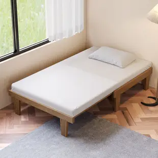實木床 伸縮床 單人床 雙人床  床 者折叠床 90cm寬伸縮床 1米2小戶型床 可折疊床架 沙發 床 抽拉床