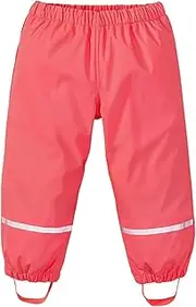 [Machbaby] Unisex Children's Boys Girls Warm Rain Trousers Waterproof Windproof Digging Trousers Breathable Mud Trousers with Fleece Lining