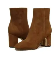 Sam Edelman Fawn Toasted Coconut Square Toe Boot Woman Size 6.5M Suede Leather
