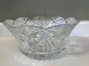 J.G Durand Cristal D'Arques Vincennes Cut 24% Lead Crystal Bowl 12” France BNIB