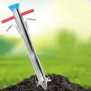 Long Handle Bulb Planter Tool,Thickened Stainless Steel Seedling Planter,Multi-Functional Vegetable Seedling Transplanter,Planting Tools in Seconds,for Garden,Yard,Greenhouse