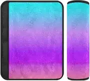 Joitme Purple Blue Ombre Soft Flannel Seat Belt Covers for Kids - Cushioned Strap Pads for Cars, Camera Bags, and Backpacks