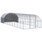 Outdoor Chicken Coop Hen House Pet Cage Chicken Run Galvanised Steel vidaXL