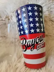 Bayou Rum Flag Drink Shaker with Glass NEW in Box