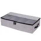 Shoe Box Adjustable Dividers Foldable under Bed Storage Case Lightweight
