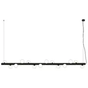 Black Linear Bench Pendant Lights Henry 14L Kitchen Opal Modern Contemporary Dining Table Lighting