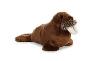 Aurora Adorable Mini Flopsie Walrus Stuffed Animal - Playful Ease - Timeless Companions - Brown 8 Inches
