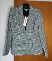 Review RE19JK076 Ladies Jet Set Jacket Blazer Black Cream Size 16 New