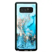 Blue Wave Polished Marble Case Cover Samsung Galaxy S23 S22 Plus Ultra S21+ S20