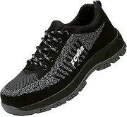 [PENXZT] Womens Safety Shoes Waterproof Lightweight Steel Toe Caps Sports Shoes Breathable Industrial Protective Work Shoes