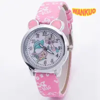 在飛比找蝦皮購物優惠-【WANKUO】兒童手錶女孩美人魚風鈴圖案手錶創意心形錶盤造