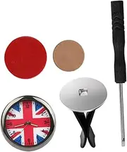 ULTECHNOVO 1 Set Car Clock Union Jack Flags Automatic Watches Air Vent Clock Truck Ornaments Vent Clip Jack Clock Brieting Watch Decor for Car Interior Union Clocks Stainless Steel