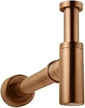 Meir Round Bottle Trap – Fits 32mm Basin Waste and 40mm Outlet, Durable and Sleek Design, Easy to Install, Ideal for Modern Bathroom Setups in Lustre Bronze