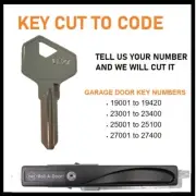 Replacement key for BnD Garage Roller Door Lock Keys Cut To Code Number B&D Key