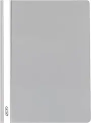 Herlitz 11387446 File Folder A4 with Transparent Front Cover Pack of 10 Dark Grey