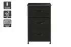 Ovela 3 Drawer Storage Chest (Wood Grain Black), Dressers & Chests of Drawers,