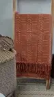 Rust Mud Cloth Cotton Handmade Throw Tufted Blankets Throw Cotton Throw