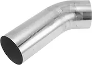 X AUTOHAUX 4.25" OD 45 Degrees Mandrel Bend Elbow T304 Stainless Steel Exhaust Tube Pipe Piping Surface Polishing Silver Tone