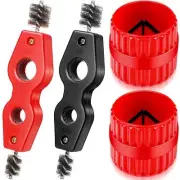 4 Pieces Copper Pipe Cleaner and Reamer Set Inner-Outer Reamer Pipe and Tube ...