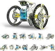 Elenco Teach Tech SolarBot.14, Transforming Solar Robot Kit, STEM Learning Toys for Kids 10+