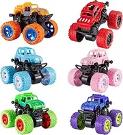 Monster Truck Toys for Kids Boys Girls Toddlers 3, 4, 5, 6, 7, 8 Years Old, Friction Powered Truck Toy Cars Vehicles, Sand Toys, Beach Toys, Sand Box Toy Gifts for Boys Girls Toddlers (6 Pack)