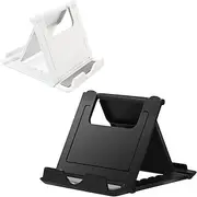 Portable Cell Phone Stand Holder for Desk Foldable Pocket-Sized Mount Universal Adjustable Desktop Mobile Phone Kickstand Compatible with iPhone IPads Kindle A