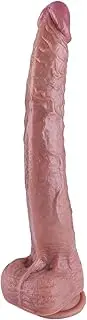 Hismith Ultra-Long Silicone Dildo 15.6”, 12.6" Insertable Length Dong, Max Width 2.3" with KlicLok System, L - Amazing Series
