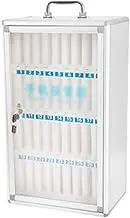Wall-Mounted Cell Phones Storage Cabinet Pocket with Lock for Office Classroom Cell Phone Cabinet Silver Storage Locker Box (Size : 36 Slots)