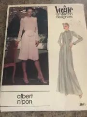 VOGUE AMERICAN DESIGNER 2641-ALBERT NIPON-LADIES TWO LENGTH DRESS PATTERN 16FF