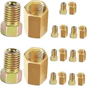 BELLIFFY 18 Pcs Brake Line Fittings Kit with Threads for Tube Union Nuts Assortment for Easy Replacement and Repair of Brake Lines